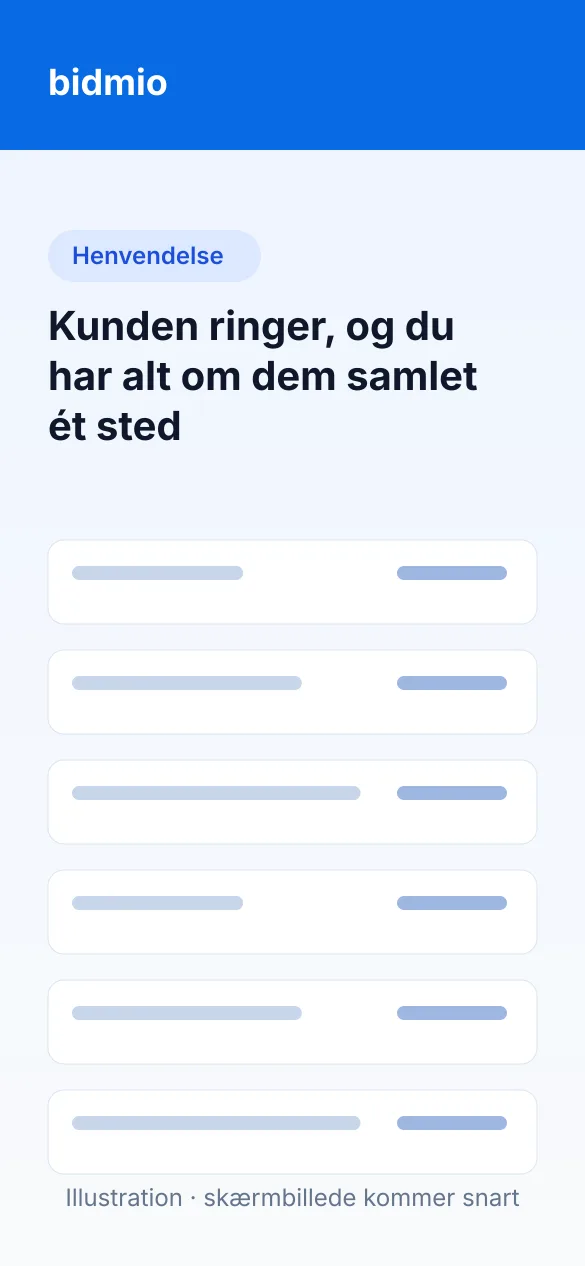 Kundekort for Karin og Peter Mikkelsen med sagen Nyt tag, Odense SV på mobilen