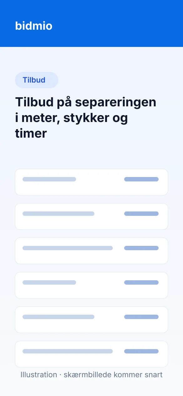 Tilbud på separatkloakering med gravning, regnvandsledning, sandfang, rottespærre og moms