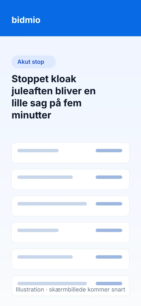 Akut sag om stoppet gulvafløb med spuling, timer og video fra TV-inspektion